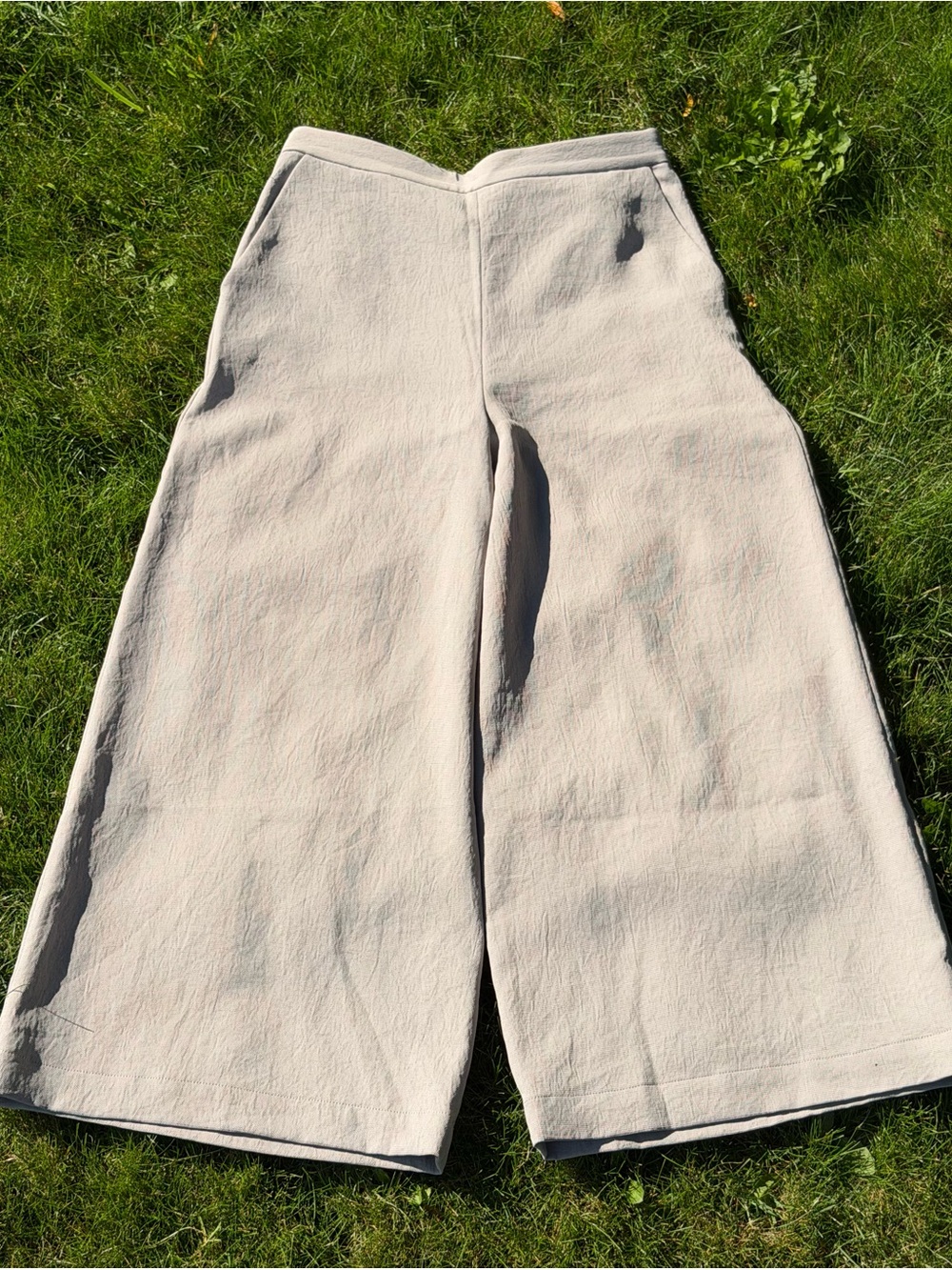 Wilfred Wide-Leg Trousers in Warm Gray